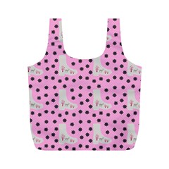 Deer Boots Pink Grey Full Print Recycle Bags (m)  by snowwhitegirl