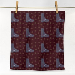 Deer Boots Brown Face Towel by snowwhitegirl