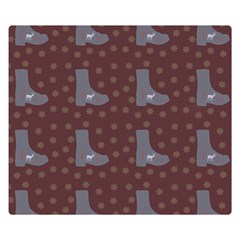 Deer Boots Brown Double Sided Flano Blanket (small)  by snowwhitegirl