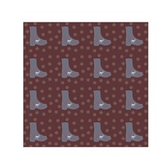 Deer Boots Brown Small Satin Scarf (square) by snowwhitegirl