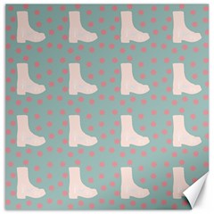 Deer Boots Blue White Canvas 16  X 16   by snowwhitegirl