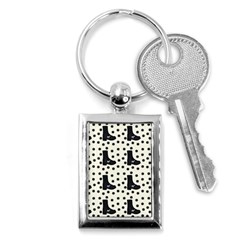 Deer Boots White Black Key Chains (rectangle)  by snowwhitegirl