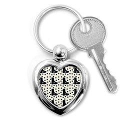 Deer Boots White Black Key Chains (heart)  by snowwhitegirl