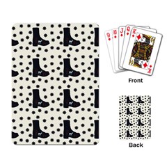 Deer Boots White Black Playing Card by snowwhitegirl