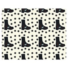 Deer Boots White Black Double Sided Flano Blanket (medium)  by snowwhitegirl