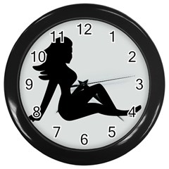 Girls Of Fitness Wall Clocks (black) by Mariart