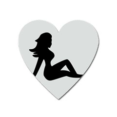 Girls Of Fitness Heart Magnet