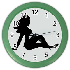 Girls Of Fitness Color Wall Clocks by Mariart