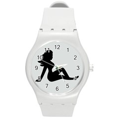 Girls Of Fitness Round Plastic Sport Watch (m)