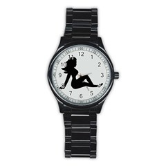 Girls Of Fitness Stainless Steel Round Watch