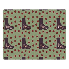 Deer Boots Green Double Sided Flano Blanket (large)  by snowwhitegirl