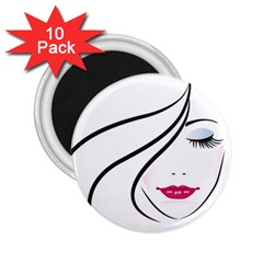 Makeup Face Girl Sweet 2 25  Magnets (10 Pack) 