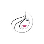 Makeup Face Girl Sweet Golf Ball Marker Front