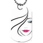 Makeup Face Girl Sweet Dog Tag (Two Sides) Front