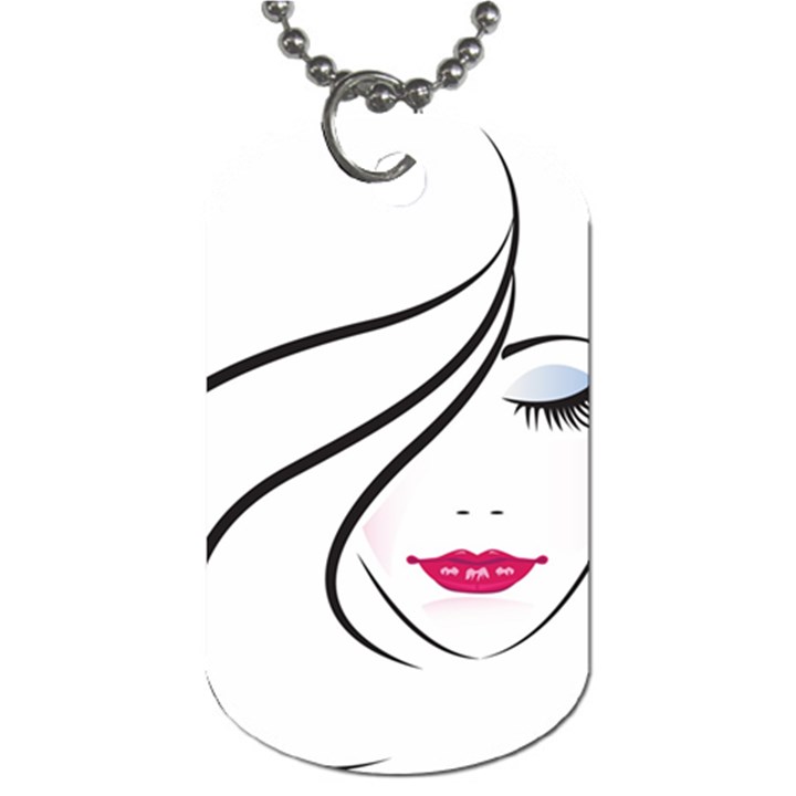 Makeup Face Girl Sweet Dog Tag (Two Sides)