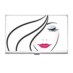 Makeup Face Girl Sweet Business Card Holders by Mariart