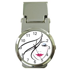 Makeup Face Girl Sweet Money Clip Watches by Mariart