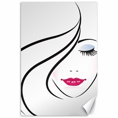 Makeup Face Girl Sweet Canvas 24  X 36 