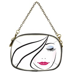 Makeup Face Girl Sweet Chain Purses (two Sides)  by Mariart