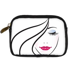 Makeup Face Girl Sweet Digital Camera Cases by Mariart