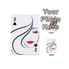 Makeup Face Girl Sweet Playing Cards 54 (mini)  by Mariart