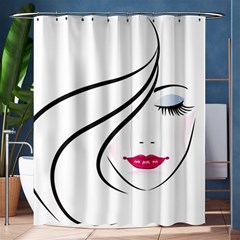 Makeup Face Girl Sweet Shower Curtain 60  X 72  (medium)  by Mariart