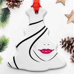 Makeup Face Girl Sweet Ornament (christmas Tree)  by Mariart