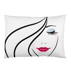 Makeup Face Girl Sweet Pillow Case (two Sides) by Mariart