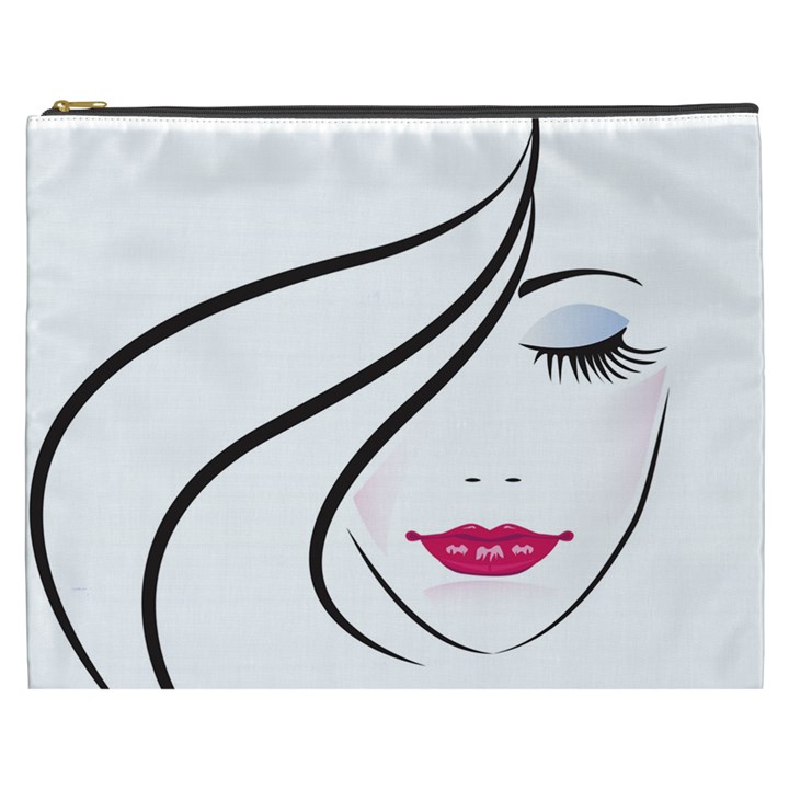 Makeup Face Girl Sweet Cosmetic Bag (XXXL) 