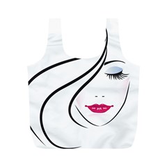 Makeup Face Girl Sweet Full Print Recycle Bags (m) 