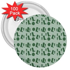 Green Boots 3  Buttons (100 Pack)  by snowwhitegirl