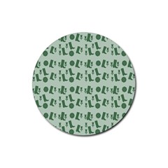 Green Boots Rubber Coaster (round)  by snowwhitegirl