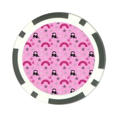 Music Stars Rose Pink Poker Chip Card Guard (10 Pack) by snowwhitegirl