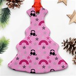 Music Stars Rose Pink Ornament (Christmas Tree)  Front