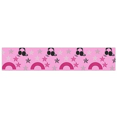 Music Stars Rose Pink Small Flano Scarf by snowwhitegirl