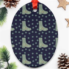 Blue Boots Ornament (oval) by snowwhitegirl