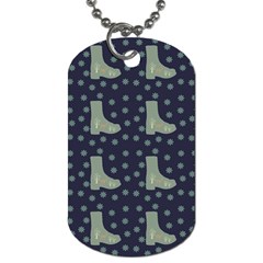 Blue Boots Dog Tag (one Side)