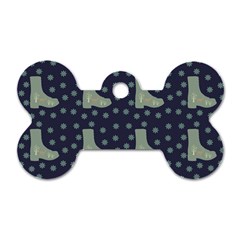 Blue Boots Dog Tag Bone (two Sides) by snowwhitegirl