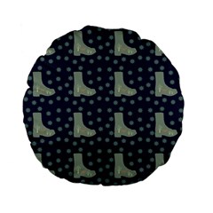 Blue Boots Standard 15  Premium Flano Round Cushions by snowwhitegirl