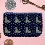 Blue Boots Large Coin Purse Front