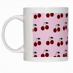 Pink Cherries White Mugs by snowwhitegirl