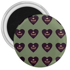 Cupcake Green 3  Magnets