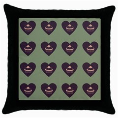 Cupcake Green Throw Pillow Case (Black)