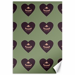 Cupcake Green Canvas 12  x 18  