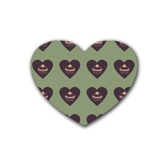 Cupcake Green Heart Coaster (4 Pack)  by snowwhitegirl