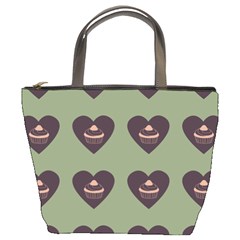 Cupcake Green Bucket Bags by snowwhitegirl