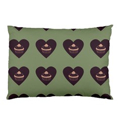 Cupcake Green Pillow Case