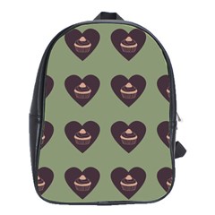 Cupcake Green School Bag (Large)