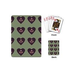 Cupcake Green Playing Cards (mini)  by snowwhitegirl