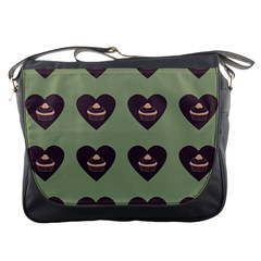 Cupcake Green Messenger Bags